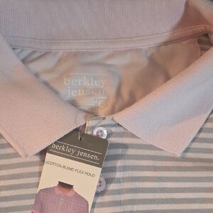 Classic Pink and White Striped Polo Shirt